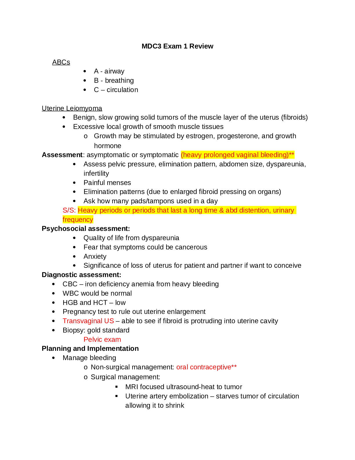 Preview image for MDC3 Exam 1 Review